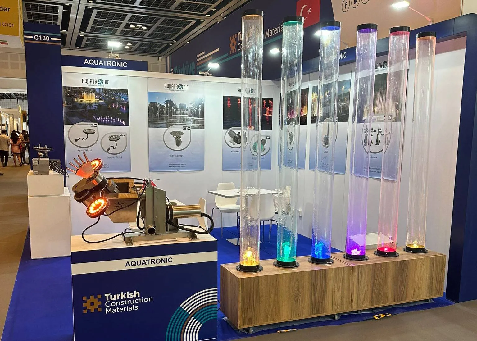 Aquatronic exhibition stand