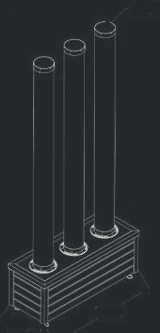 AquaTUBE Wooden Set technical drawing