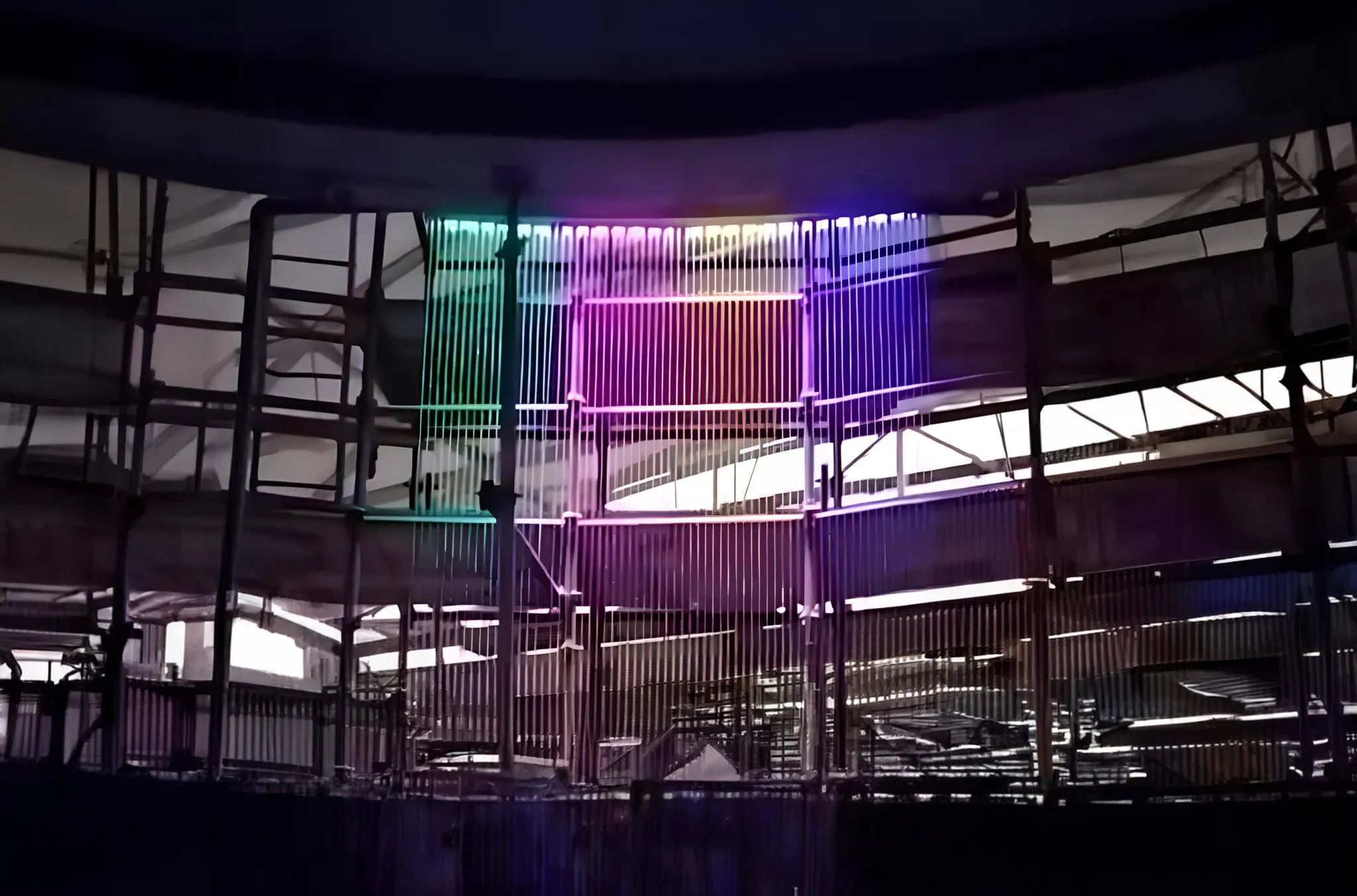 DIGITAL WATER CURTAIN in operation